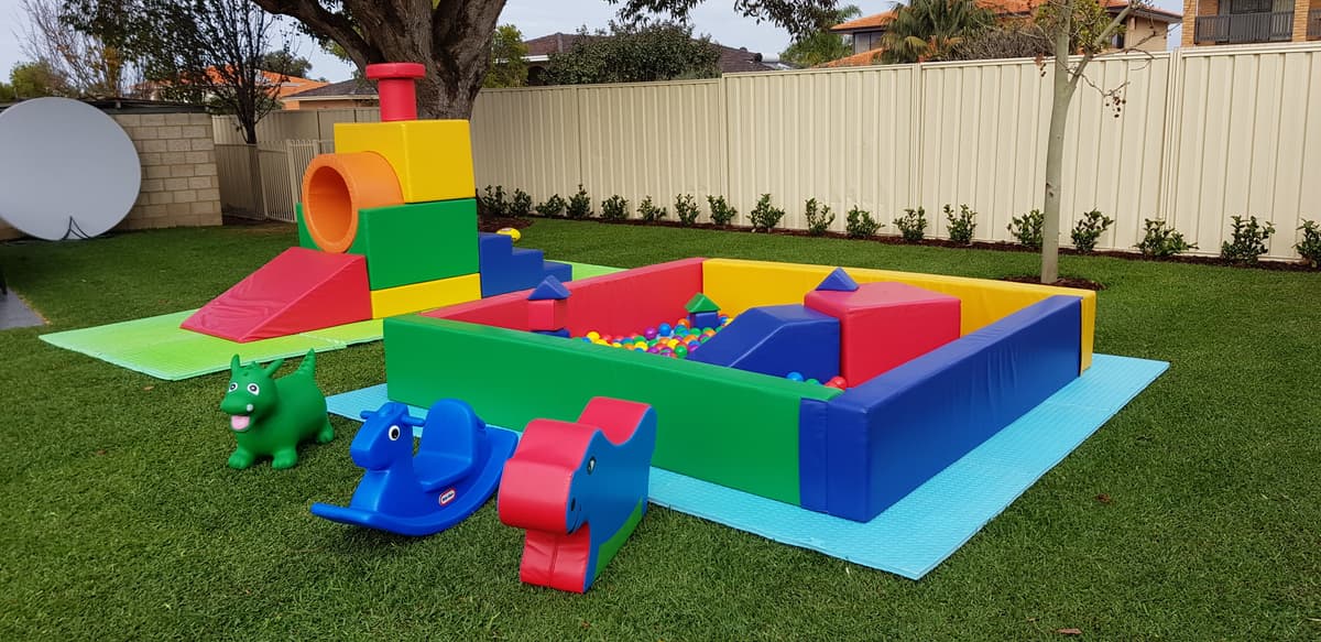 Tumble Tots soft play equipment set up at a Perth event — photo 4