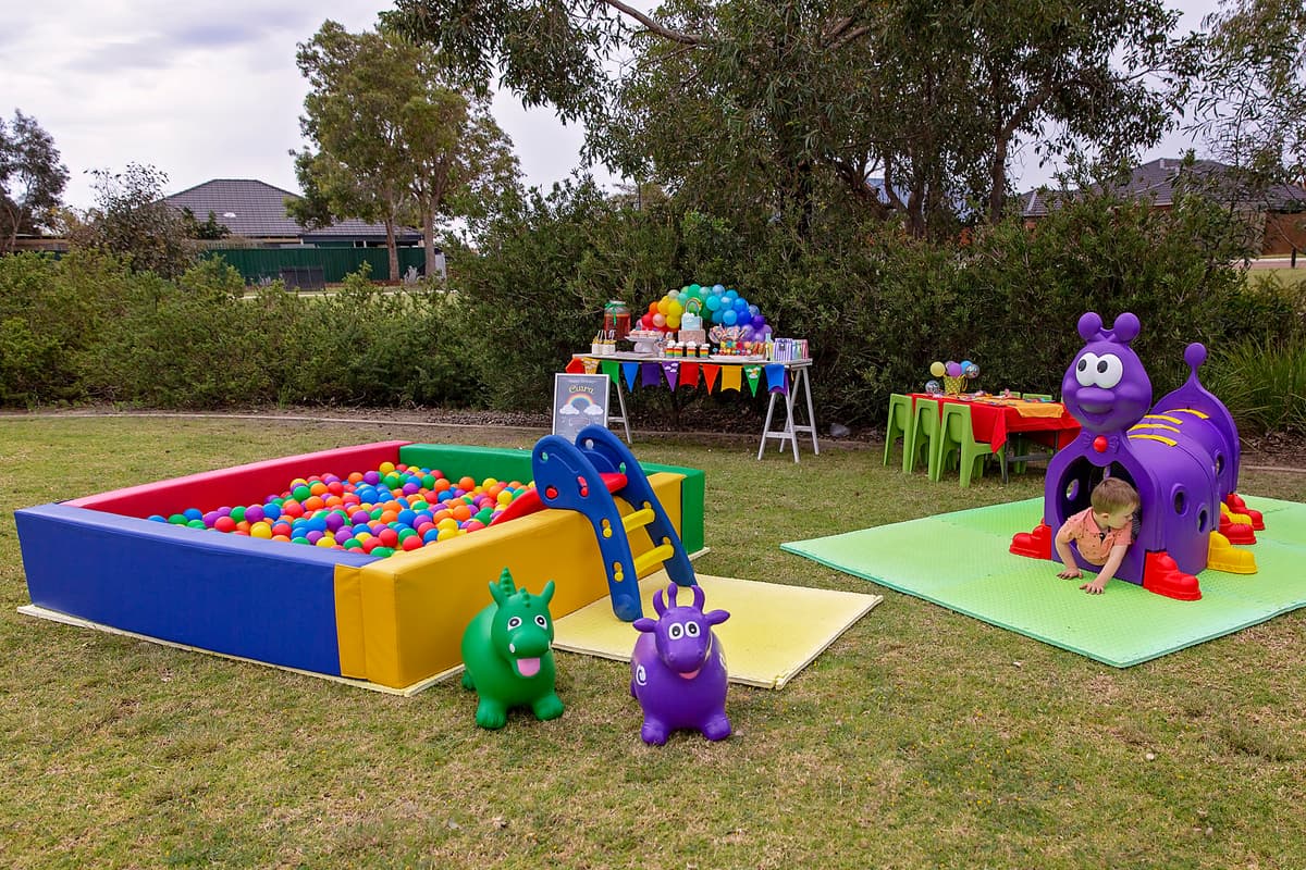 Tumble Tots soft play equipment set up at a Perth event — photo 7