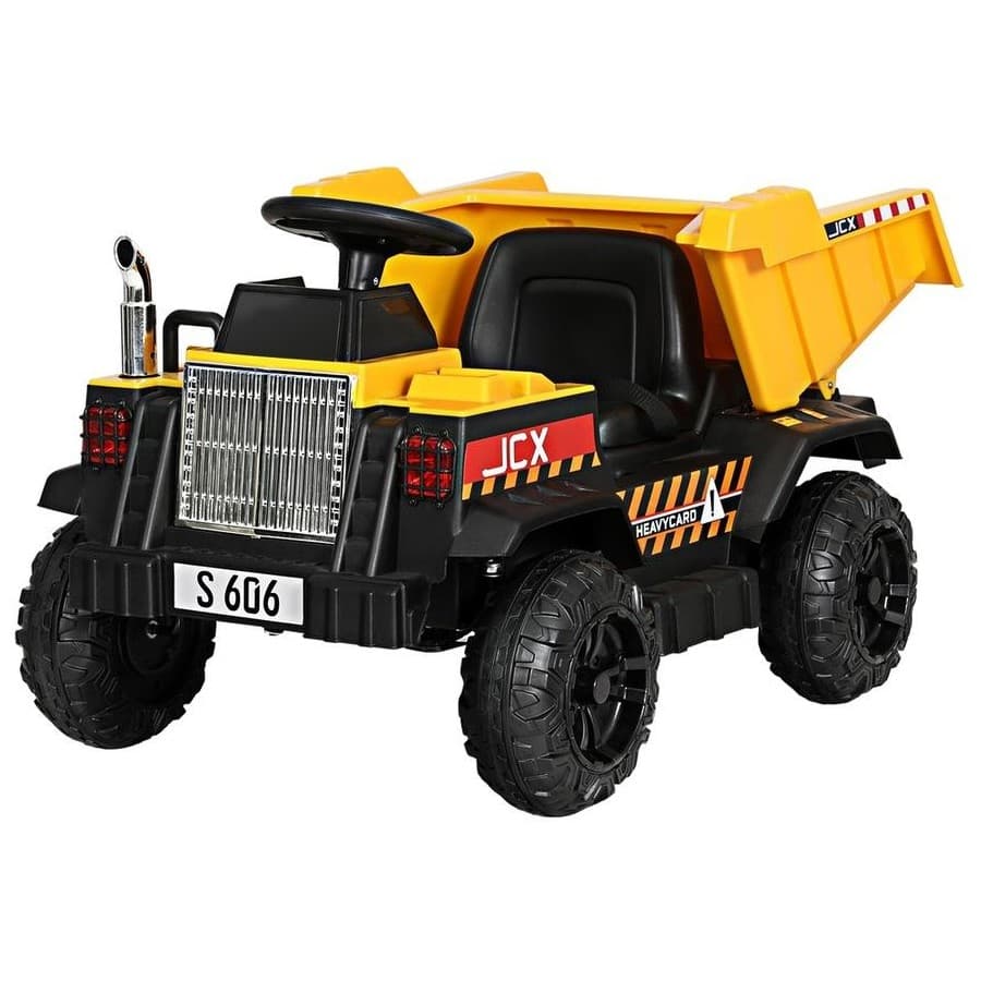 Dumptruck 12V Electric Bulldozer Toys Cars Battery Yellow